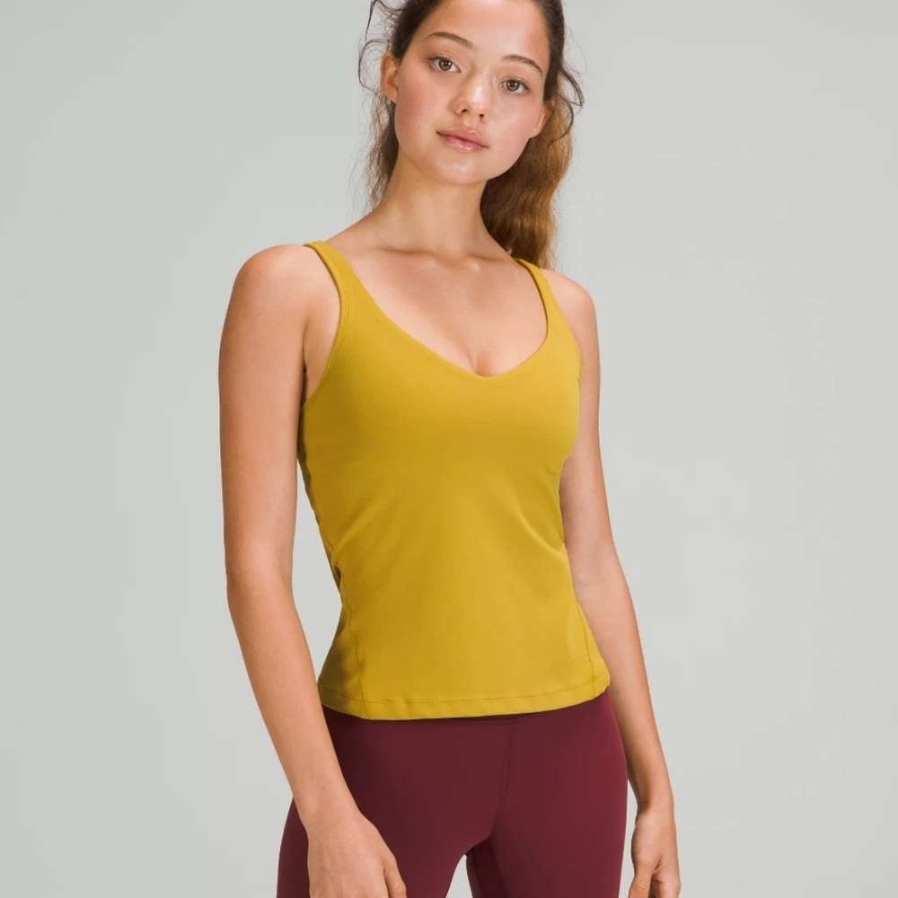 NWOT Lululemon Align Waist-Length Tank Top Auric Gold 2 Buttery Soft Nulu Yoga